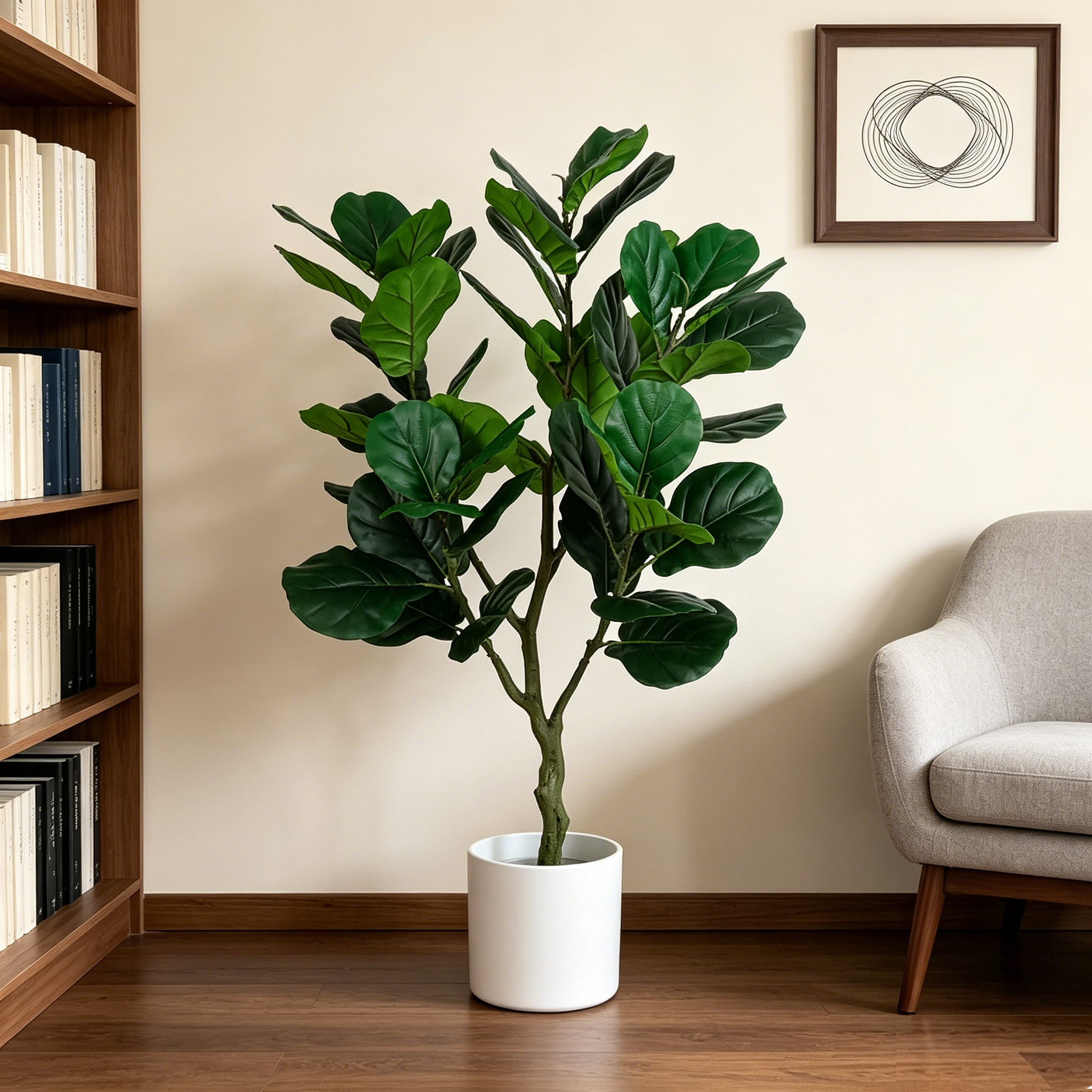 135cm Artificial Fiddle Leaf F - Ficus Lyrata Tree ulasan dan harga