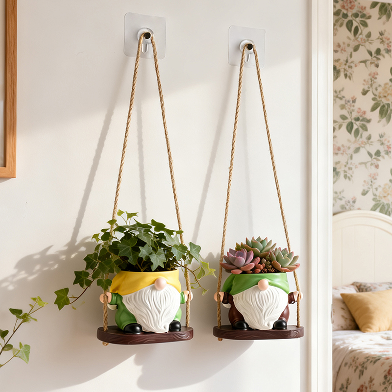 Bohemian Gnome Swing Hanging P - Echeveria Succulent ulasan dan harga