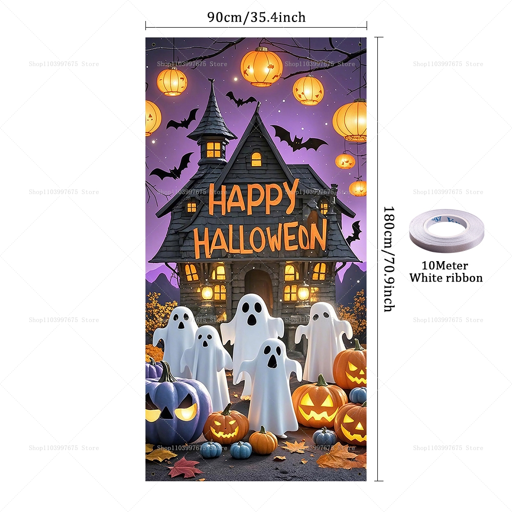 Happy Halloween Door Banner Ev - Spider Plant Hanging ulasan dan harga