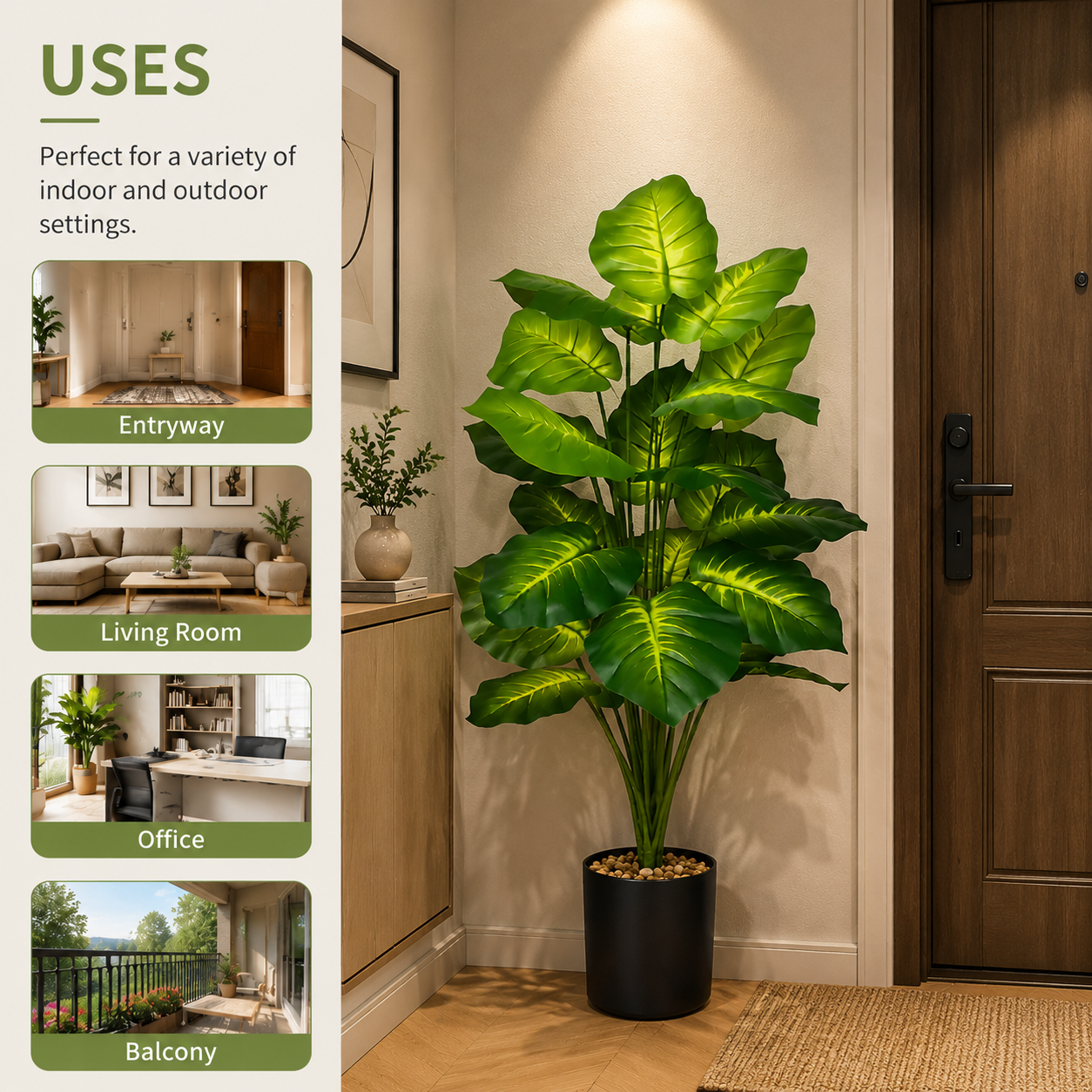 85cm Artificial Pothos Plants  - Ficus Lyrata Tree ulasan dan harga