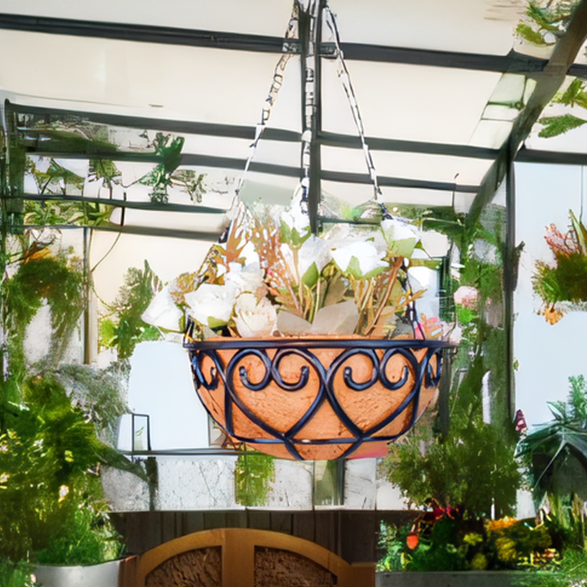 Coconut Liner Iron Chain Hangi - Spider Plant Hanging ulasan dan harga