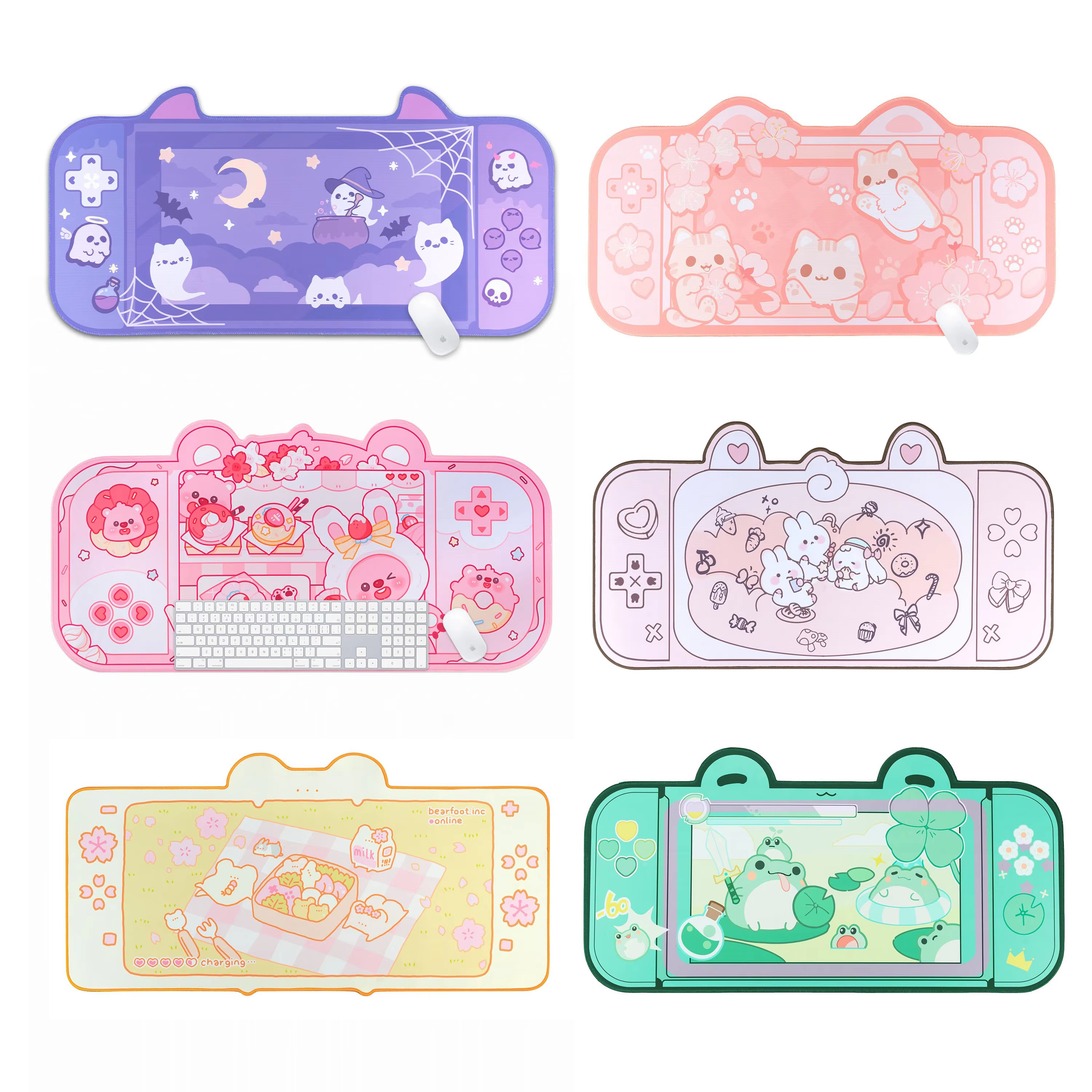 Kawaii Animals Desktop Keyboar - Tradescantia Purple ulasan dan harga