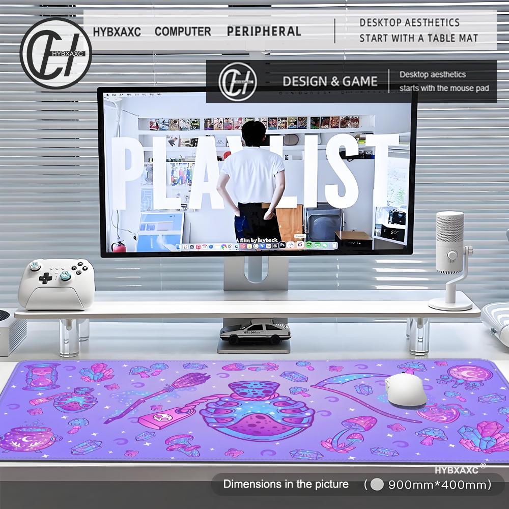 Cute Kawaii Goth Mouse Pad XL  - Tradescantia Purple ulasan dan harga