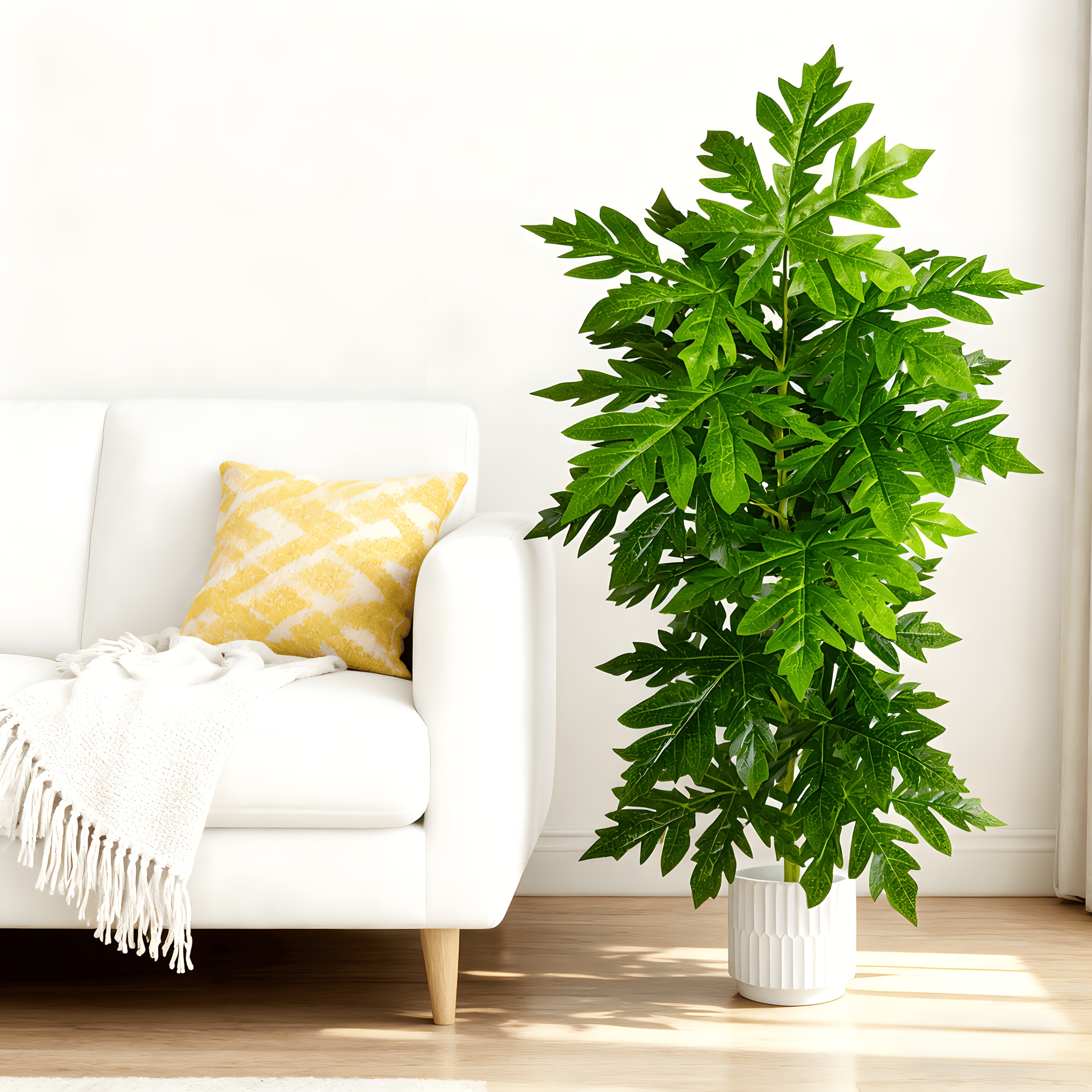 1Pcs Large Lifelike Artificial - Ficus Lyrata Tree ulasan dan harga