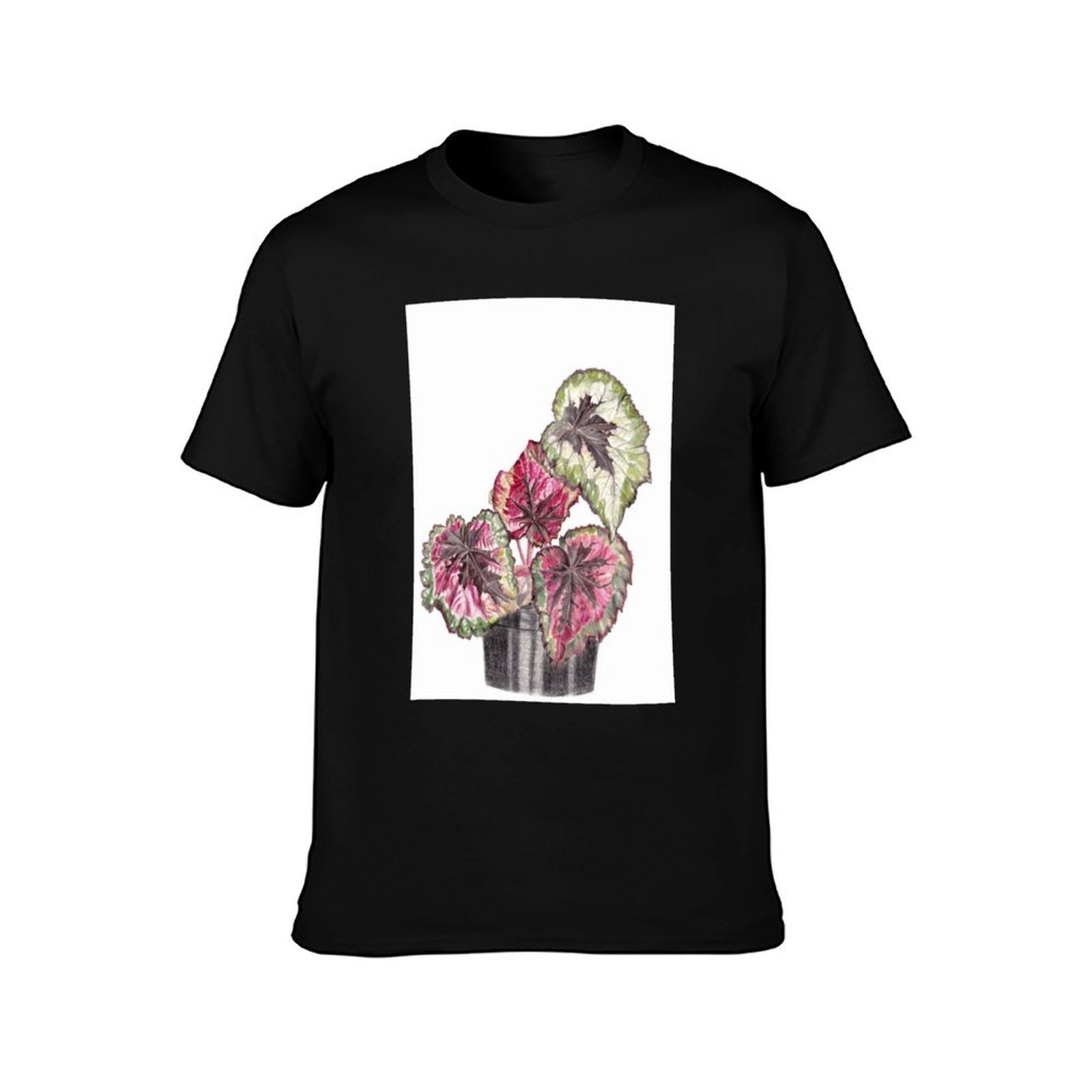 Begonia Rex T-Shirt Simple Gra - Begonia Rex ulasan dan harga
